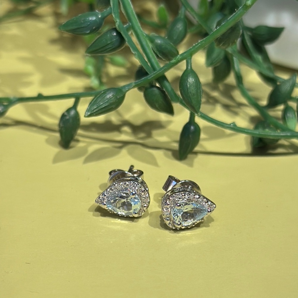 925 Blue Topaz earrings